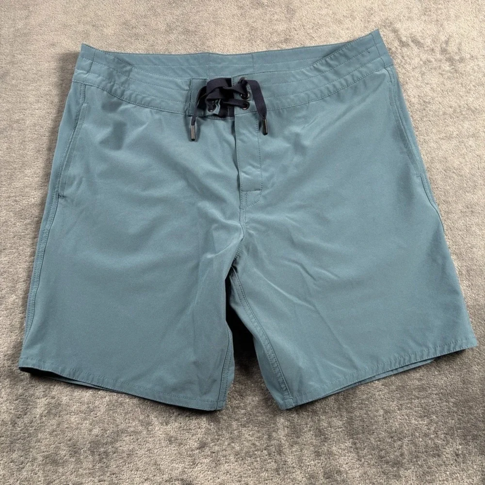 Birdwell Beach Britches Shorts Mens 36 Blue Back Pocket Surf Board Swim Trunks